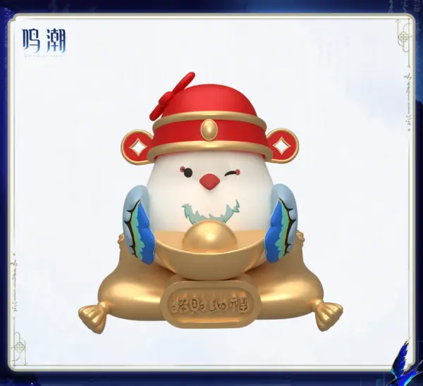 명조 운수대통 행운의 짹짹이 피규어
