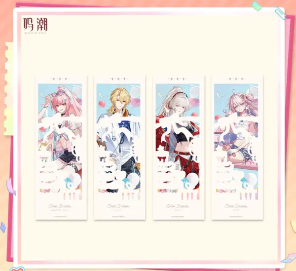 Wuthering Waves Pastel Wishes Laser Ticket Set 명조 파스텔 위시 테마 레이저 티켓 세트