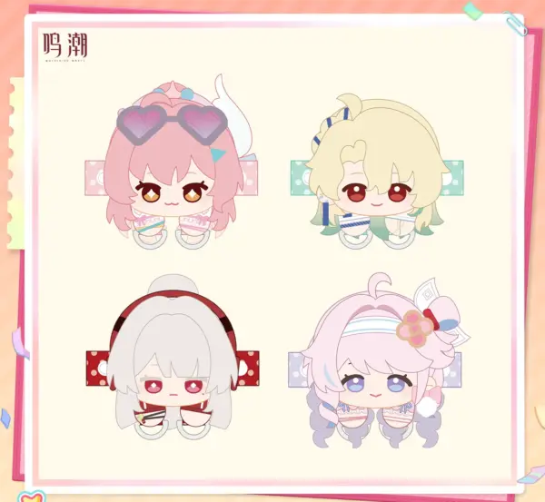 Wuthering Waves Pastel Wishes Plush Strap 명조 파스텔 위시 테마 봉제인형 스트랩