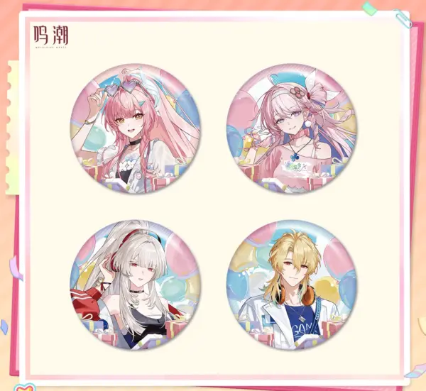 Wuthering Waves Pastel Wishes Tin Badge 명조 파스텔 위시 테마 캔뱃지
