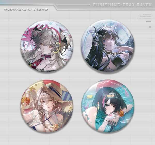 punishing-gray-raven-coating-reflective-badge (1) 【재고 상품】퍼니싱: 그레이 레이븐 코팅 테마 더블 글리터 캔뱃지