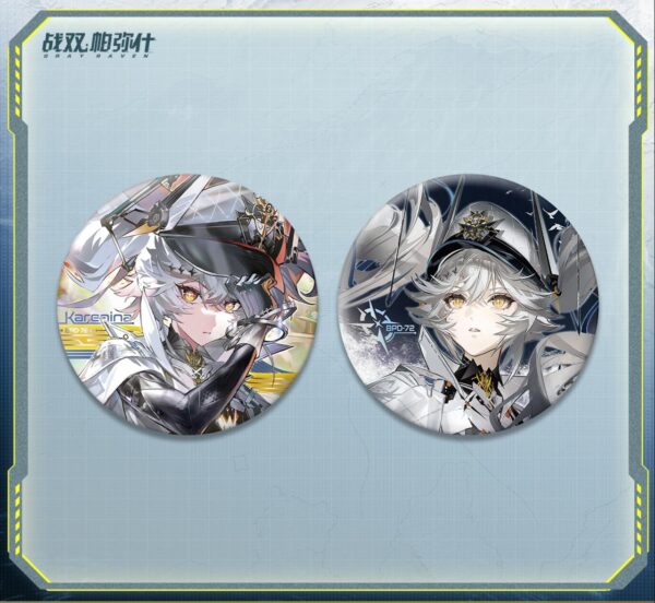 punishing-gray-raven-coating-reflective-badge 퍼니싱: 그레이 레이븐 기체 테마 더블 글리터 캔뱃지 세트